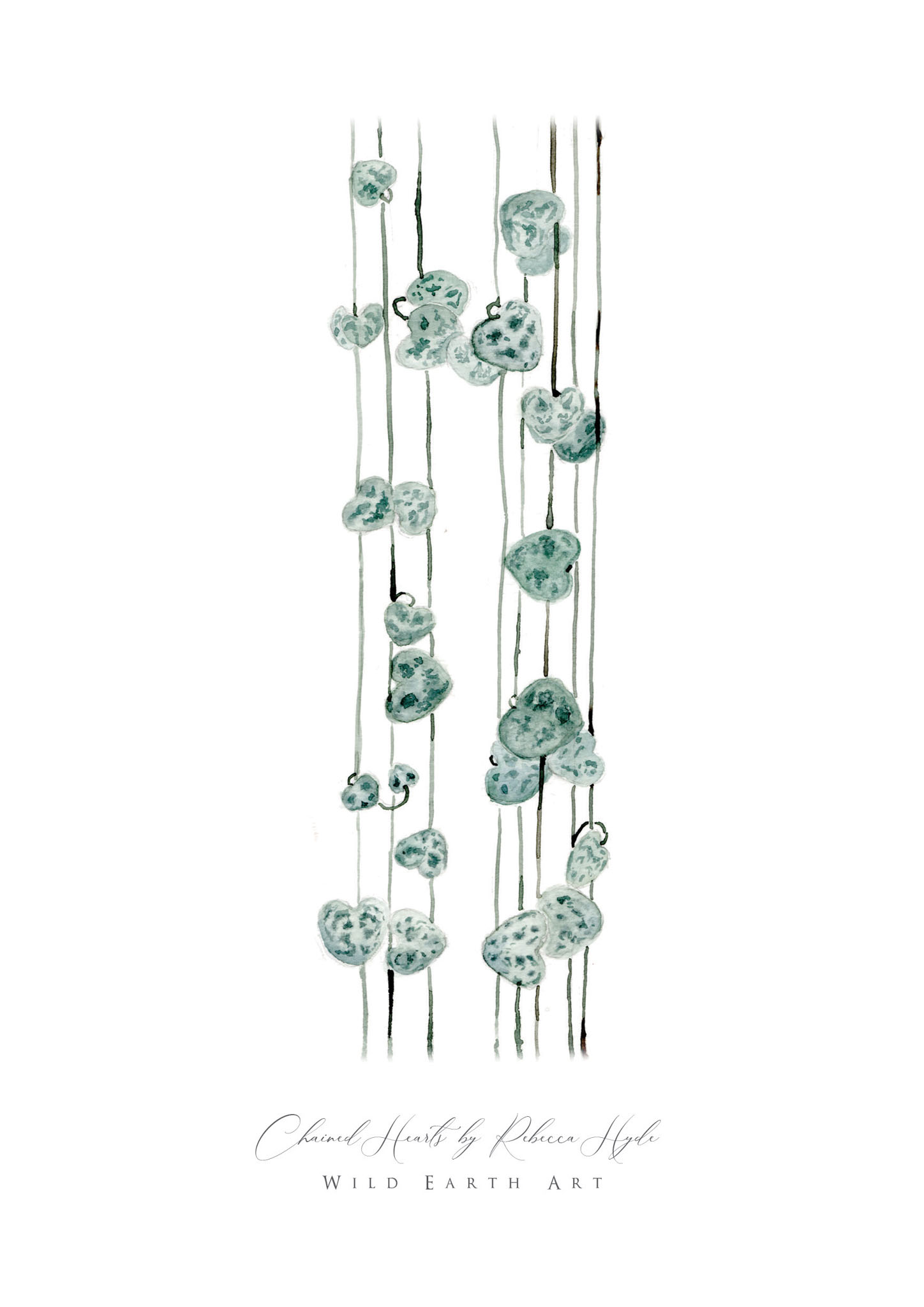 Chained-Hearts-Watercolour-Painting-Watercolour-Artist-Oxfordshire-Rebecca-Hyde-©-Wild-Earth-Art