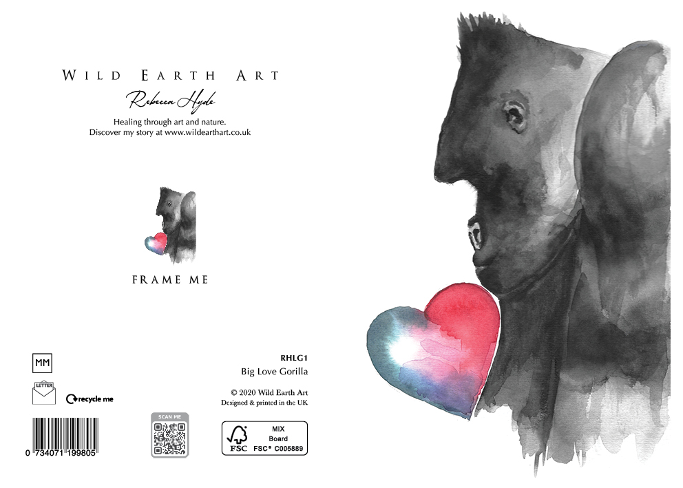 Watercolour painting greeting card. nature-inspired design from the Wild Earth Art collection by Rebecca Hyde. Wholesale Greeting cards, Watercolour Painting Artist - Greeting Card Art, Watercolour Painting Botanical, Nature and Animal Artist - Art