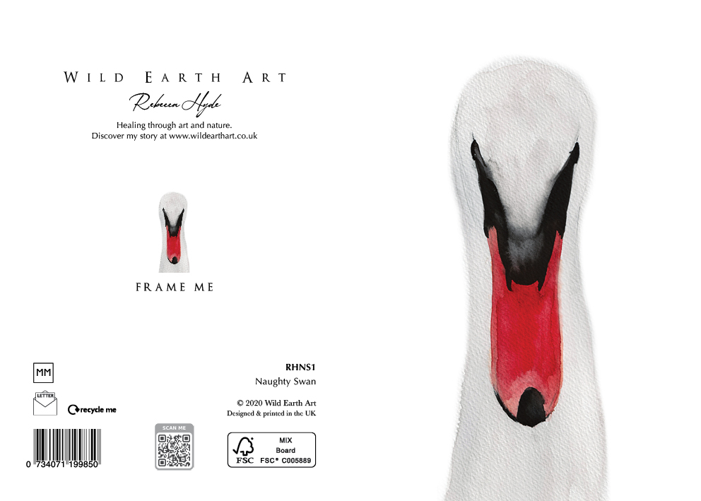 Watercolour painting greeting card. nature-inspired design from the Wild Earth Art collection by Rebecca Hyde. Wholesale Greeting cards, Watercolour Painting Artist - Greeting Card Art, Watercolour Painting Botanical, Nature and Animal Artist - Art