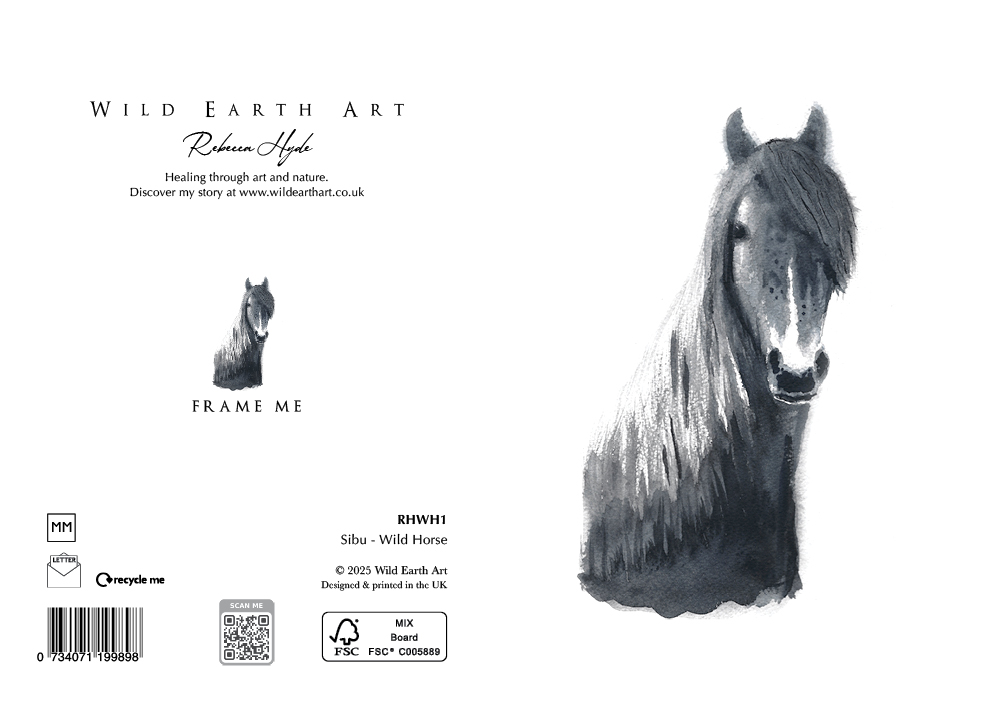 Watercolour painting greeting card. nature-inspired design from the Wild Earth Art collection by Rebecca Hyde. Wholesale Greeting cards, Watercolour Painting Artist - Greeting Card Art, Watercolour Painting Botanical, Nature and Animal Artist - Art