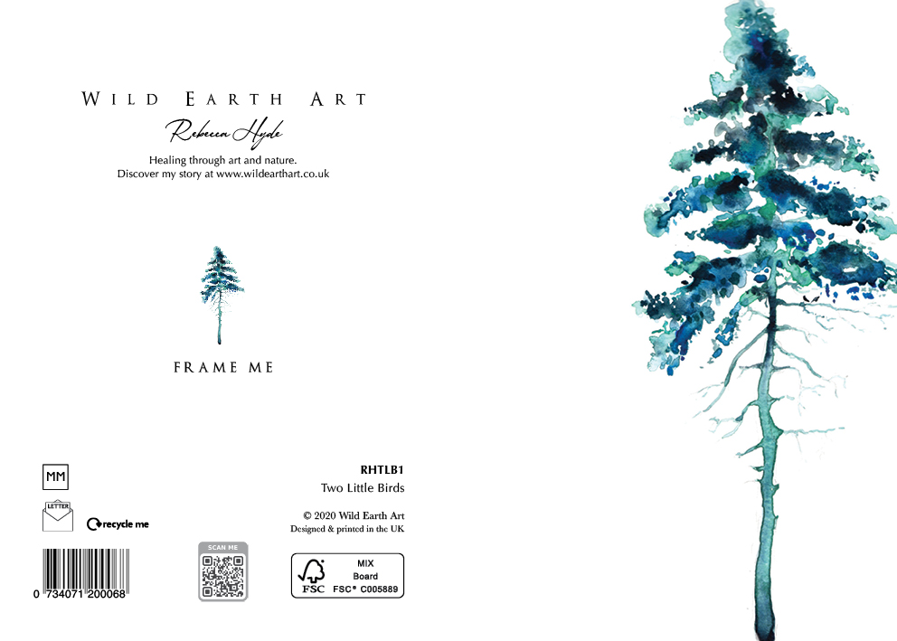 Watercolour painting greeting card. nature-inspired design from the Wild Earth Art collection by Rebecca Hyde. Wholesale Greeting cards, Watercolour Painting Artist - Greeting Card Art, Watercolour Painting Botanical, Nature and Animal Artist - Art