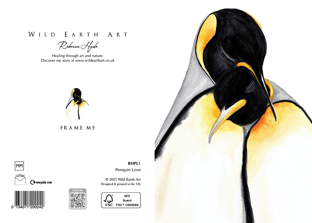 Watercolour painting greeting card. nature-inspired design from the Wild Earth Art collection by Rebecca Hyde. Wholesale Greeting cards, Watercolour Painting Artist - Greeting Card Art, Watercolour Painting Botanical, Nature and Animal Artist - Art