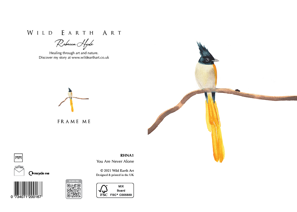 Watercolour painting greeting card. nature-inspired design from the Wild Earth Art collection by Rebecca Hyde. Wholesale Greeting cards, Watercolour Painting Artist - Greeting Card Art, Watercolour Painting Botanical, Nature and Animal Artist - Art