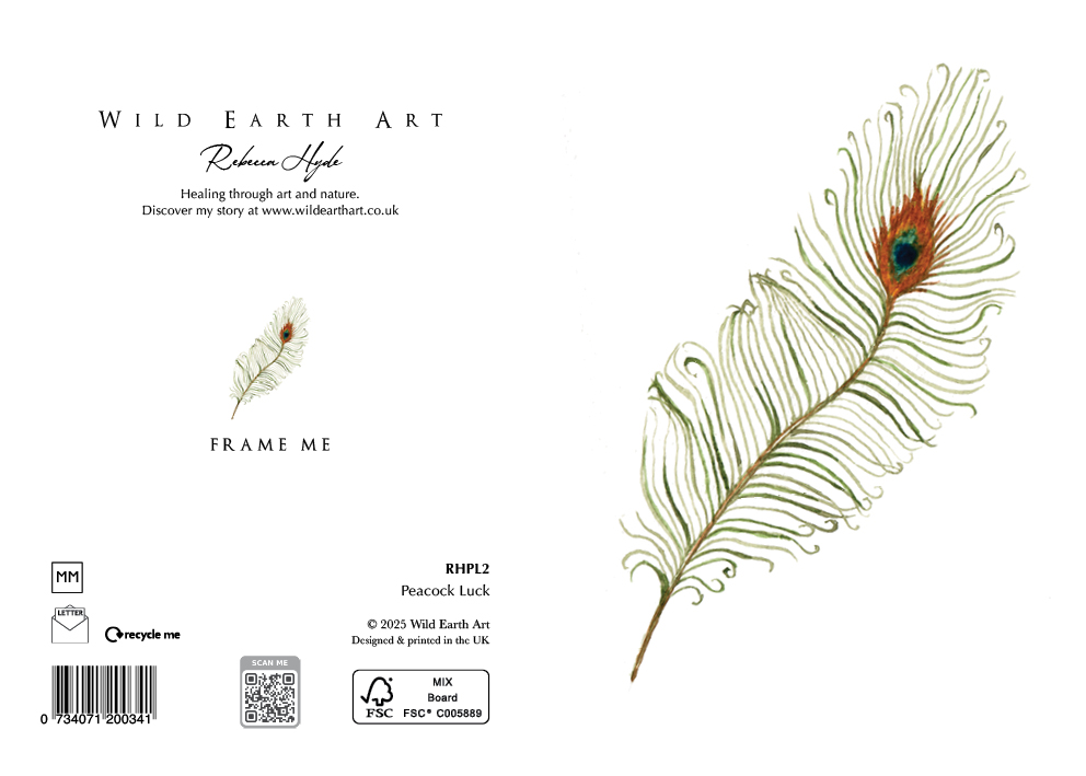 Watercolour painting greeting card. nature-inspired design from the Wild Earth Art collection by Rebecca Hyde. Wholesale Greeting cards, Watercolour Painting Artist - Greeting Card Art, Watercolour Painting Botanical, Nature and Animal Artist - Art