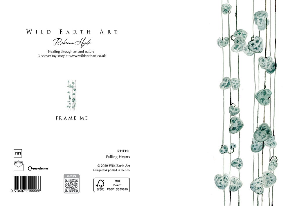 Watercolour painting greeting card. nature-inspired design from the Wild Earth Art collection by Rebecca Hyde. Wholesale Greeting cards, Watercolour Painting Artist - Greeting Card Art, Watercolour Painting Botanical, Nature and Animal Artist - Art