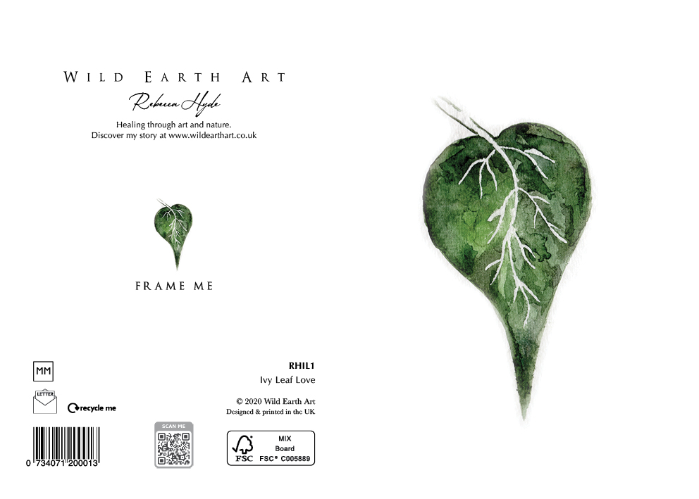 Watercolour painting greeting card. nature-inspired design from the Wild Earth Art collection by Rebecca Hyde. Wholesale Greeting cards, Watercolour Painting Artist - Greeting Card Art, Watercolour Painting Botanical, Nature and Animal Artist - Art