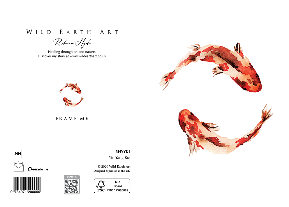 White Earth Art - Rebecca Hyde, Watercolour Painting Artist - Greeting Card Art &Watercolour painting greeting card. nature-inspired design from the Wild Earth Art collection by Rebecca Hyde. Wholesale Greeting cards, Watercolour Painting Artist - Greeting Card Art, Watercolour Painting Botanical, Nature and Animal Artist - Art; Wrapping, Watercolour Painting Botanical, Nature and Animal Artist - Art