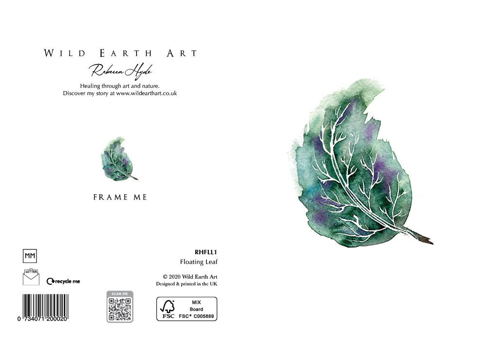 Watercolour painting greeting card. nature-inspired design from the Wild Earth Art collection by Rebecca Hyde. Wholesale Greeting cards, Watercolour Painting Artist - Greeting Card Art, Watercolour Painting Botanical, Nature and Animal Artist - Art