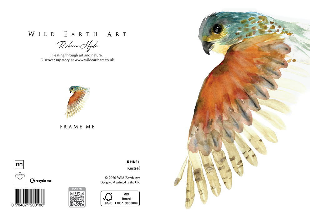 Watercolour painting greeting card. nature-inspired design from the Wild Earth Art collection by Rebecca Hyde. Wholesale Greeting cards, Watercolour Painting Artist - Greeting Card Art, Watercolour Painting Botanical, Nature and Animal Artist - Art