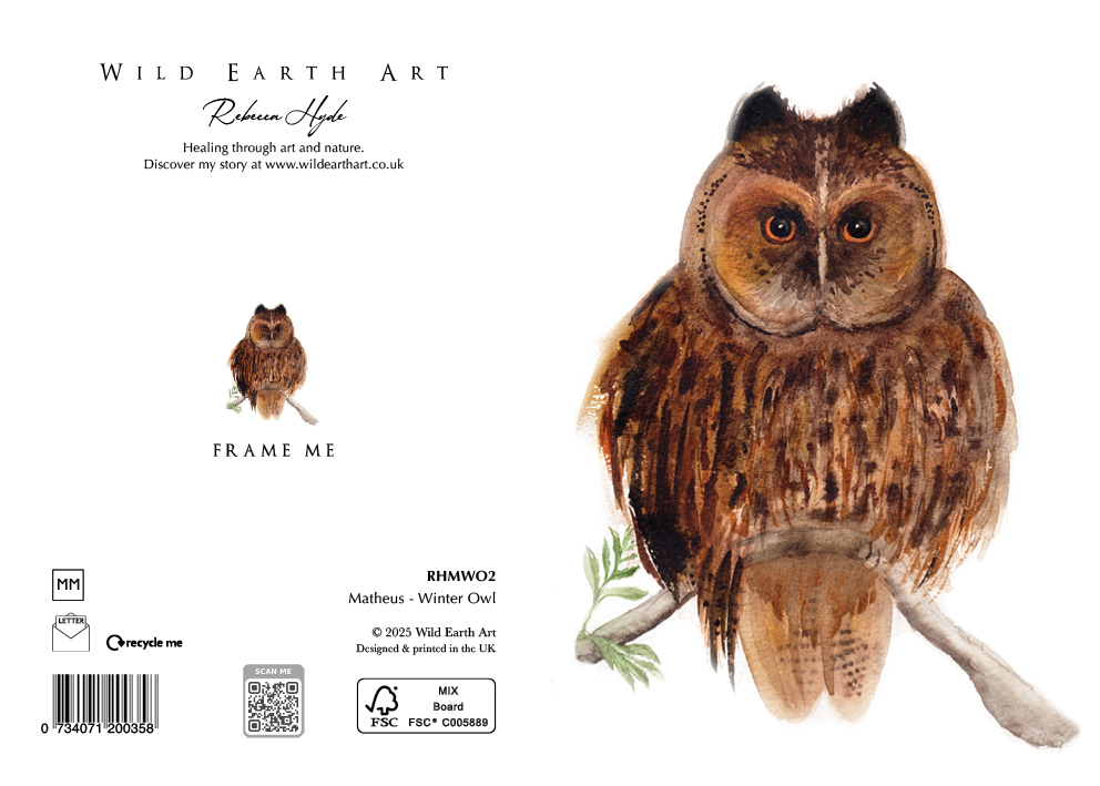 Watercolour painting greeting card. nature-inspired design from the Wild Earth Art collection by Rebecca Hyde. Wholesale Greeting cards, Watercolour Painting Artist - Greeting Card Art, Watercolour Painting Botanical, Nature and Animal Artist - Art