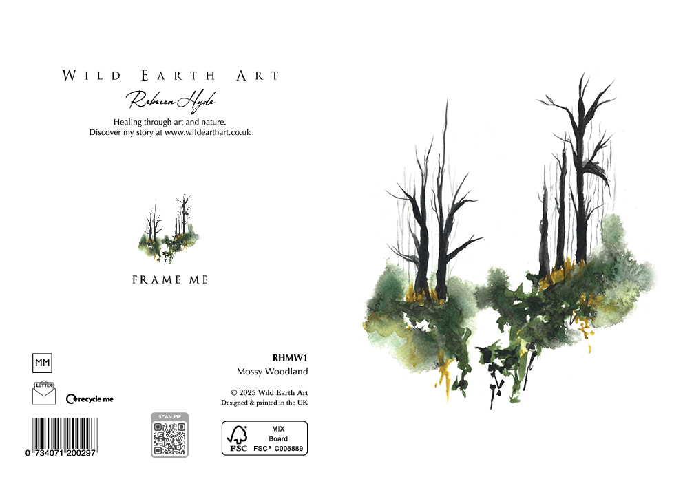 Watercolour painting greeting card. nature-inspired design from the Wild Earth Art collection by Rebecca Hyde. Wholesale Greeting cards, Watercolour Painting Artist - Greeting Card Art, Watercolour Painting Botanical, Nature and Animal Artist - Art