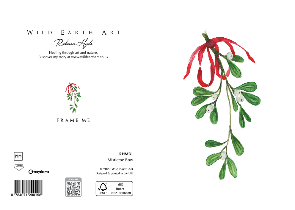 Watercolour painting greeting card. nature-inspired design from the Wild Earth Art collection by Rebecca Hyde. Wholesale Greeting cards, Watercolour Painting Artist - Greeting Card Art, Watercolour Painting Botanical, Nature and Animal Artist - Art