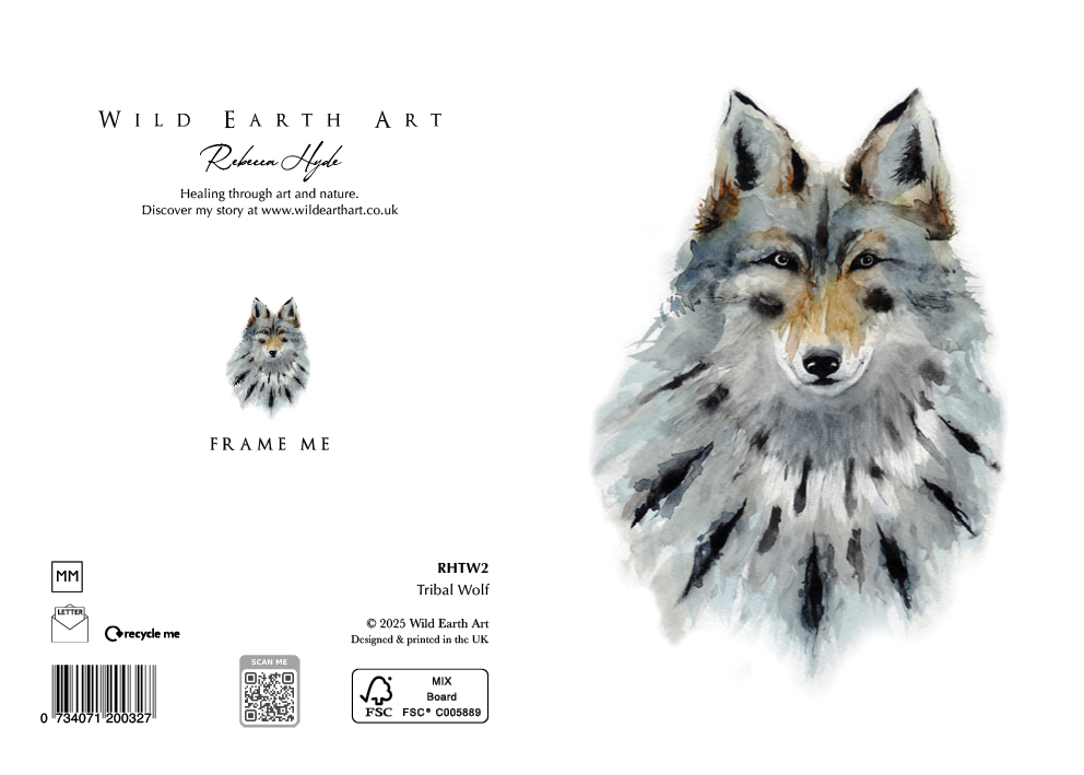 Watercolour painting greeting card. nature-inspired design from the Wild Earth Art collection by Rebecca Hyde. Wholesale Greeting cards, Watercolour Painting Artist - Greeting Card Art, Watercolour Painting Botanical, Nature and Animal Artist - Art