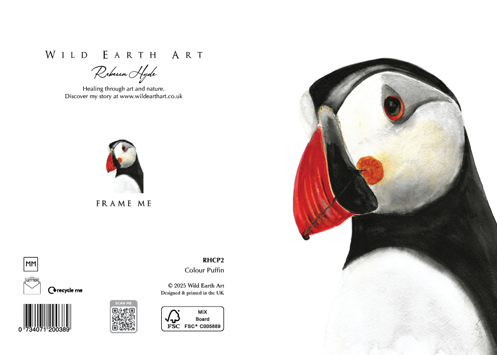 Watercolour painting greeting card. nature-inspired design from the Wild Earth Art collection by Rebecca Hyde. Wholesale Greeting cards, Watercolour Painting Artist - Greeting Card Art, Watercolour Painting Botanical, Nature and Animal Artist - Art